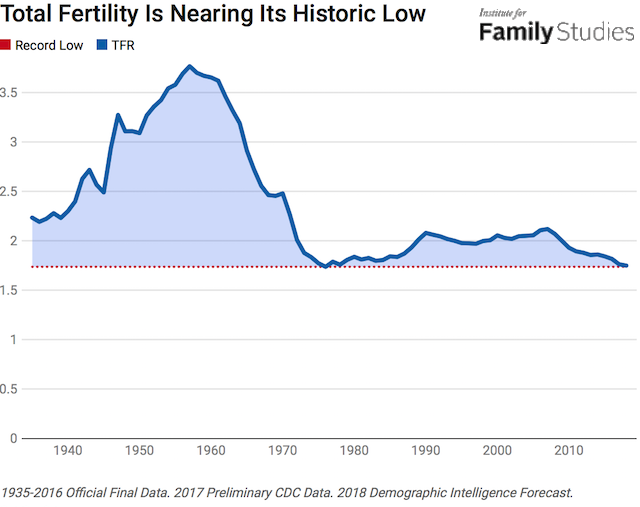 Baby Bust: Fertility is Declining the Most Among Minority Women | Institute  for Family Studies